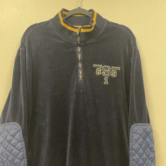 Vtg Y2K Sean John Track Jacket 90s Hip Hop Full Zip Elbow Patch Mock Neck 3XL - Picture 3 of 8